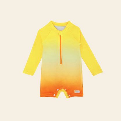 Baby Swimsuit in Yellow Gradient by Le Petit Society — image 3