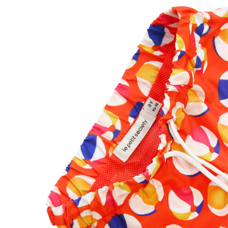 Resort Series - Boys Beach Shorts in Beach Ball Print by Le Petit Society — image 3