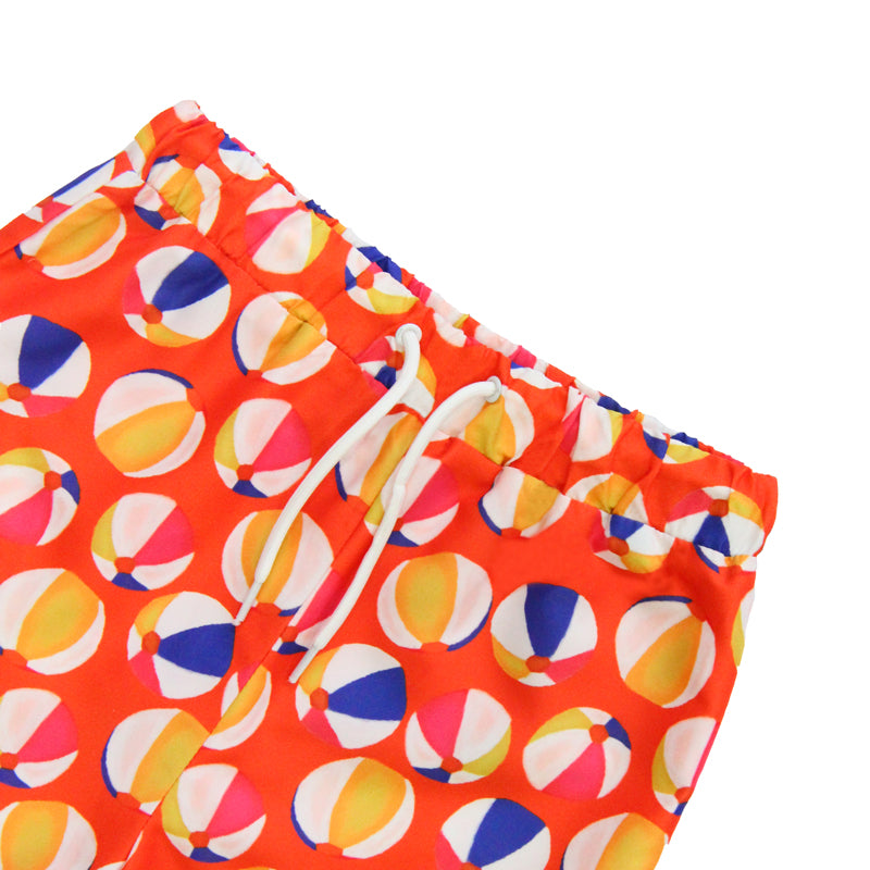 Resort Series - Boys Beach Shorts in Beach Ball Print by Le Petit Society — image 2
