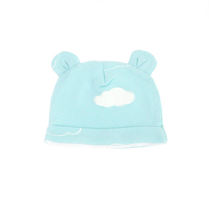 Baby Organic Bear Hat in Cloud Print by Le Petit Society — image 4