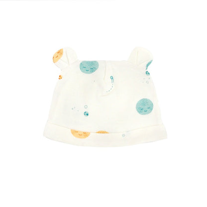 Baby Organic Bear Hat in Planets Print by Le Petit Society — image 7