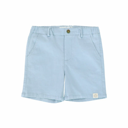 Bermuda Shorts with Adjustable Waistband in Dusty Blue by Le Petit Society — image 6