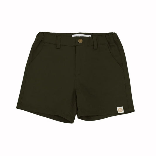Bermuda Shorts with Adjustable Waistband in Olive by Le Petit Society — image 2