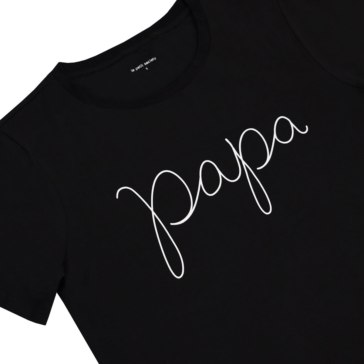 Family Tees - Papa Tee in Black by Le Petit Society — image 5