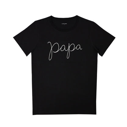 Family Tees - Papa Tee in Black by Le Petit Society — image 2