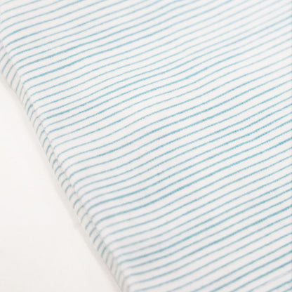 Baby Organic Long Sleeves Kimono Top in Blue Stripes by Le Petit Society — image 8