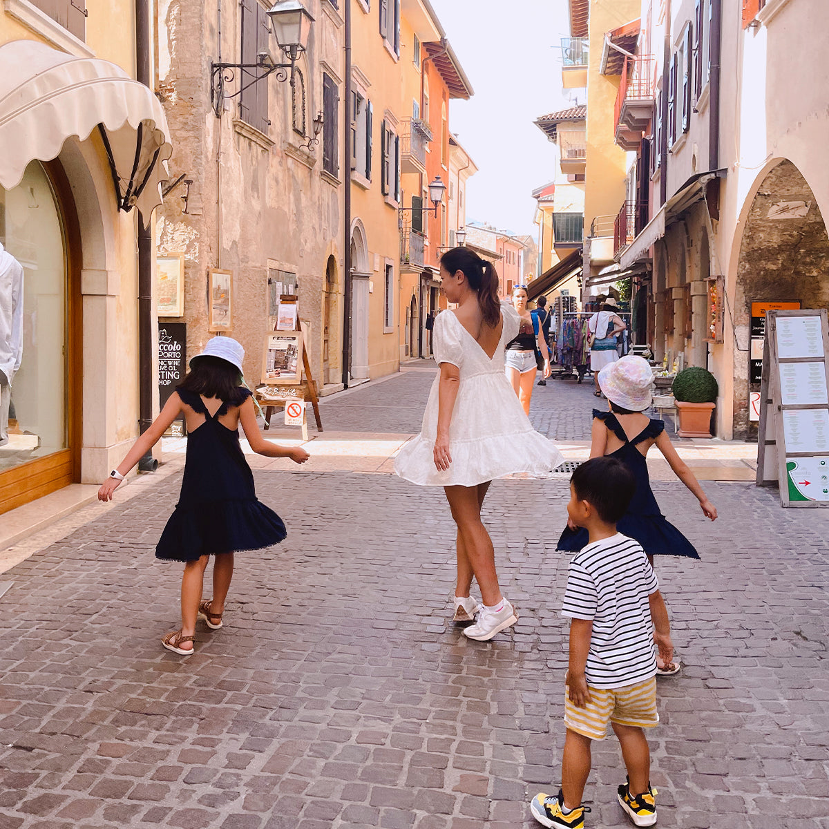 Family Tees - Personalisable Kids Striped Tee in Navy by Le Petit Society — image 6