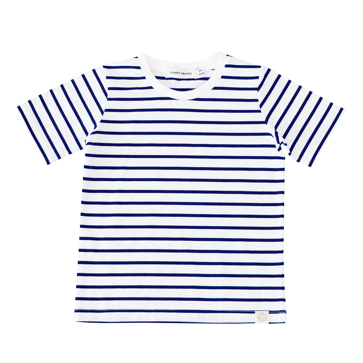 Family Tees - Personalisable Kids Striped Tee in Navy by Le Petit Society — image 9