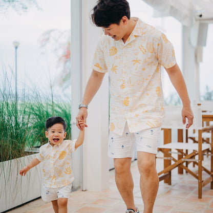 Resort Series - Boys Shirt in Island Print by Le Petit Society — image 3
