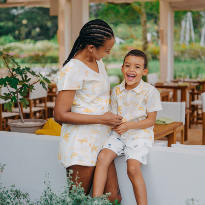 Resort Series - Boys Shirt in Island Print by Le Petit Society — image 2