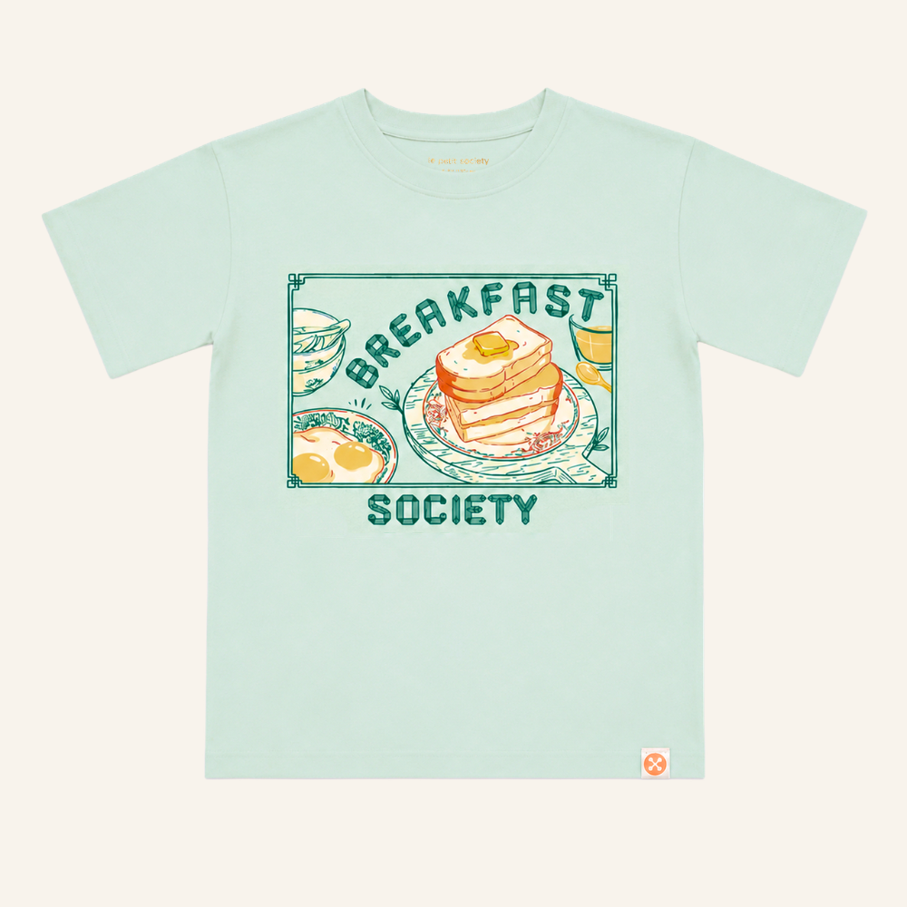 A Singapore Series - Breakfast Society Kids Tee in Mint by Le Petit Society — image 8