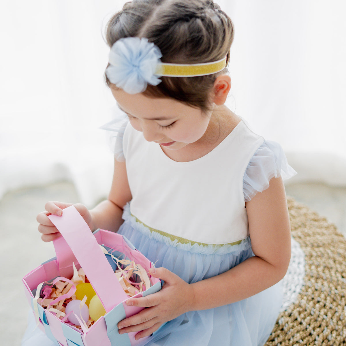 Flower Headband in Blue by Le Petit Society — image 5