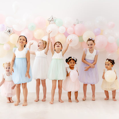 Flower Girl Series - Bubble Dress in White by Le Petit Society — image 6