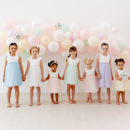 Flower Girl Series - Bubble Dress in Champagne by Le Petit Society — image 4