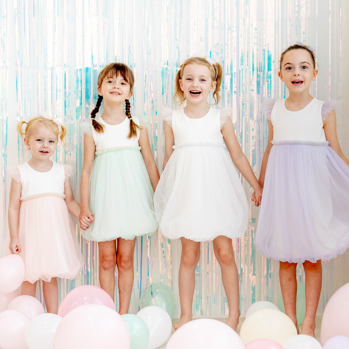Flower Girl Series - Bubble Dress in Soft Pink by Le Petit Society — image 7