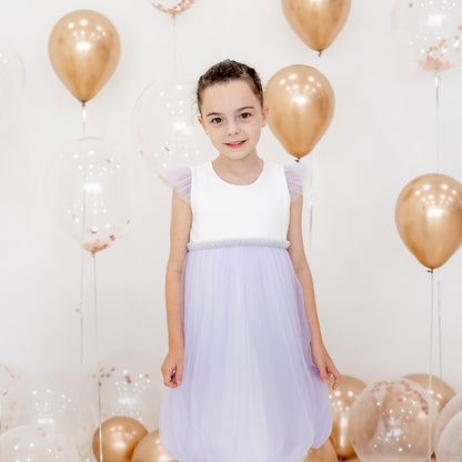 Flower Girl Series - Bubble Dress in Lilac by Le Petit Society — image 19