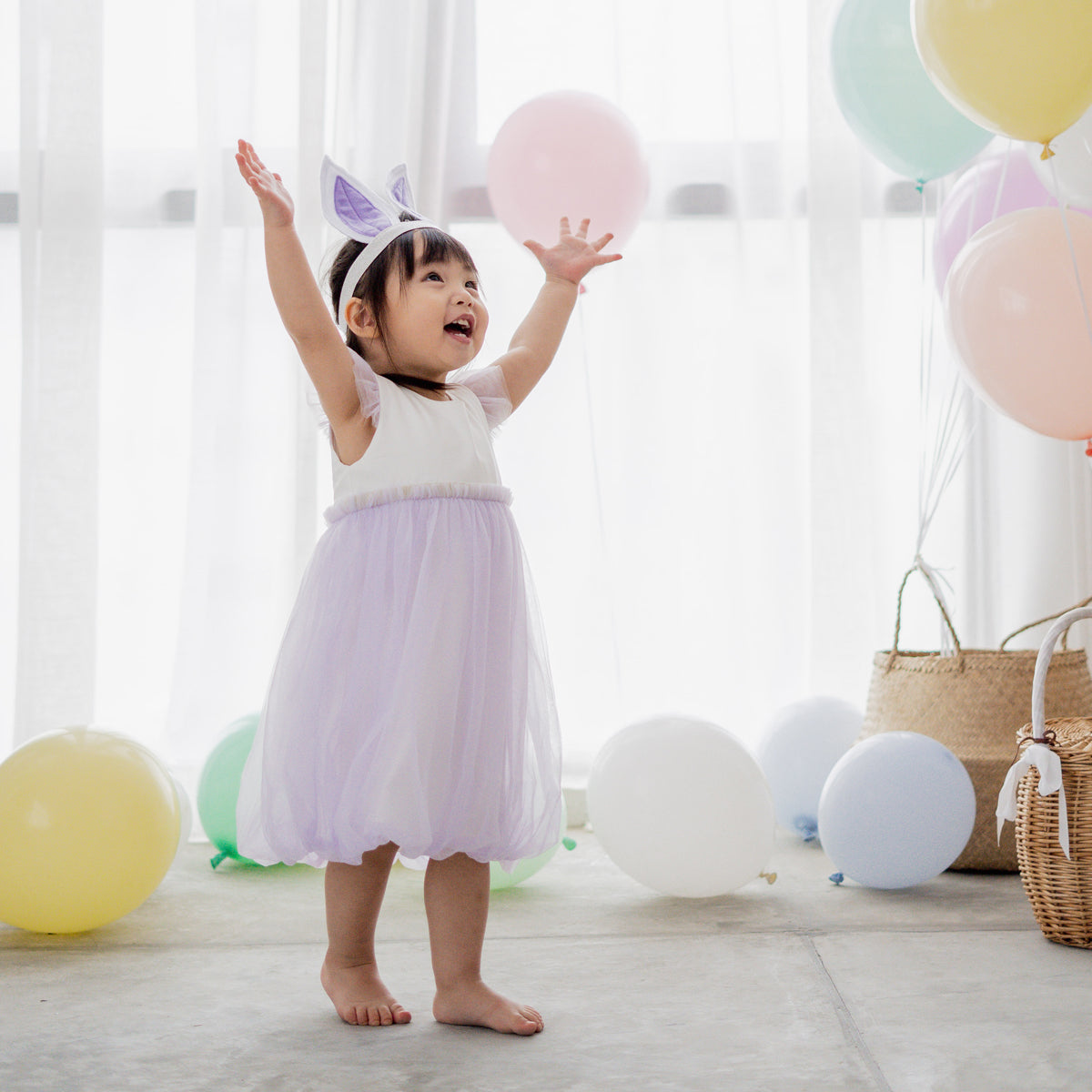 Flower Girl Series - Bubble Dress in Lilac by Le Petit Society — image 6