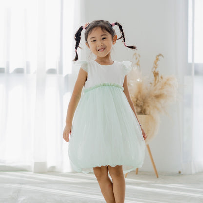 Flower Girl Series - Bubble Dress in Mint by Le Petit Society — image 18