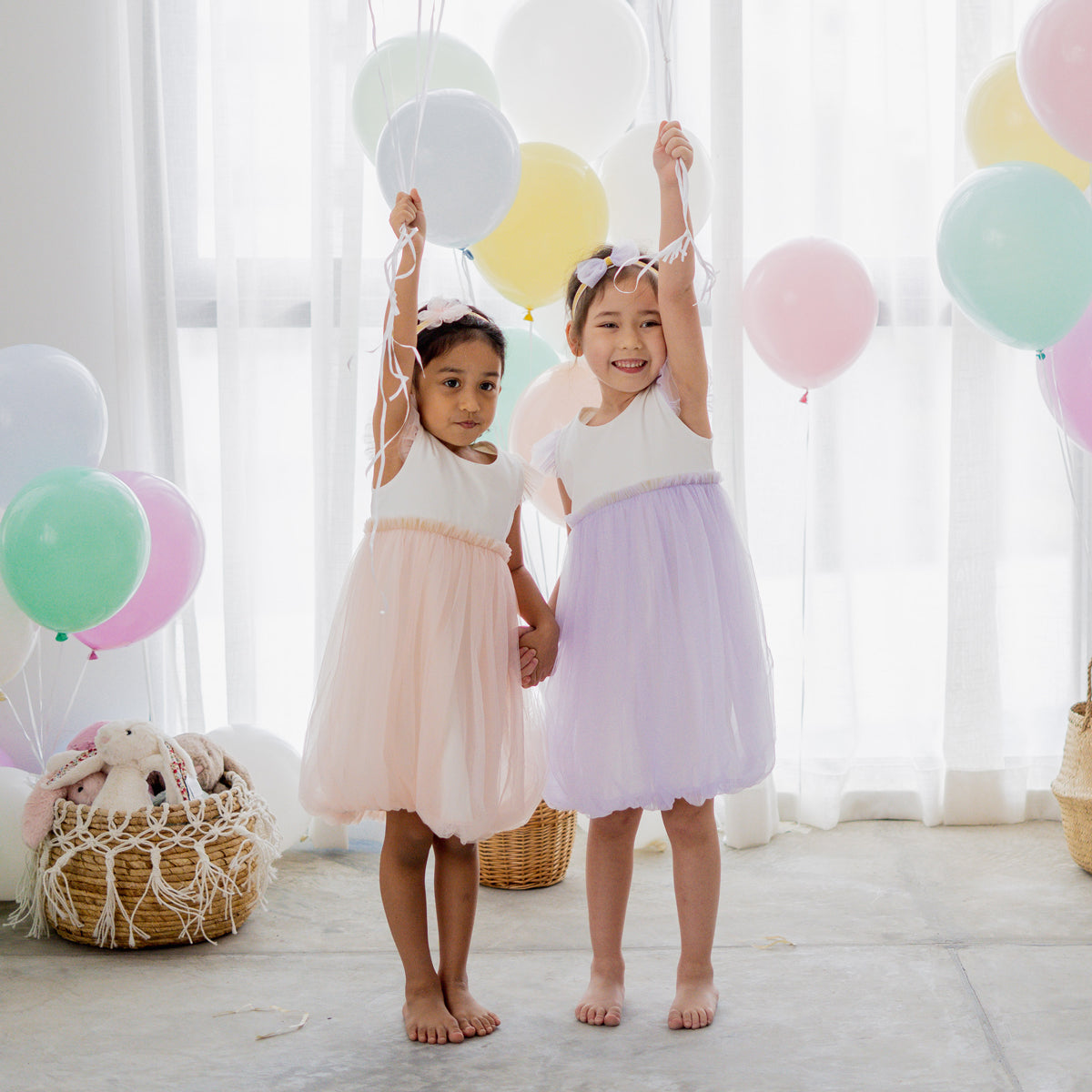 Flower Girl Series - Bubble Dress in Soft Pink by Le Petit Society — image 4