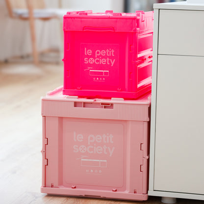 Collapsible Storage Crate (Small) in Neon Pink by Le Petit Society — image 4