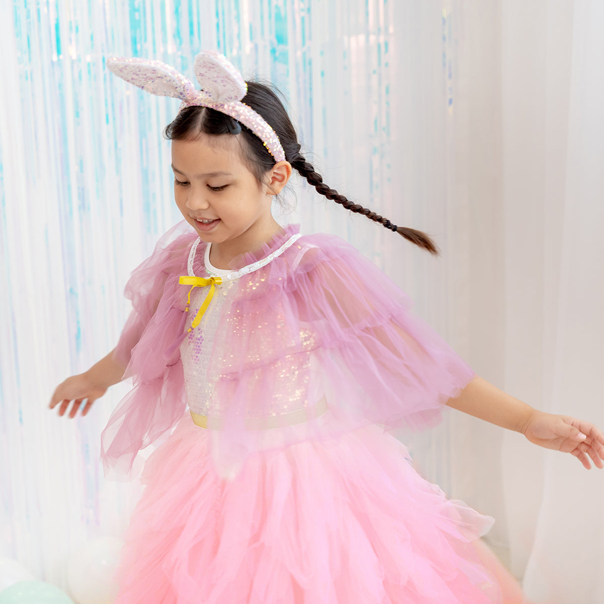Flower Girl Series - Short Cape in Purple by Le Petit Society — image 10