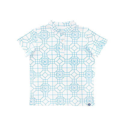 Chinese Motif Series - Boys Jersey Shirt in Blue by Le Petit Society — image 8