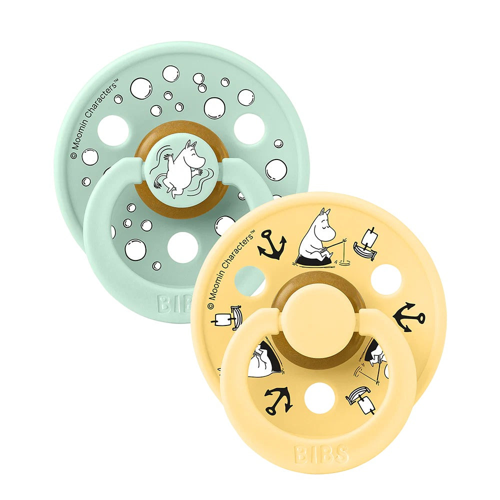 Colour Pacifier Twin Pack Sailing Latex (Nordic Mint Mix) by BIBS x Moomins