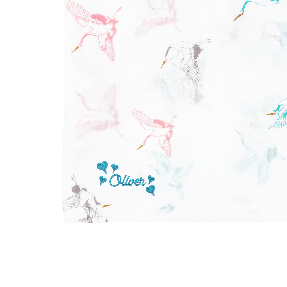 Baby Organic Swaddle in Cranes by Le Petit Society — image 2