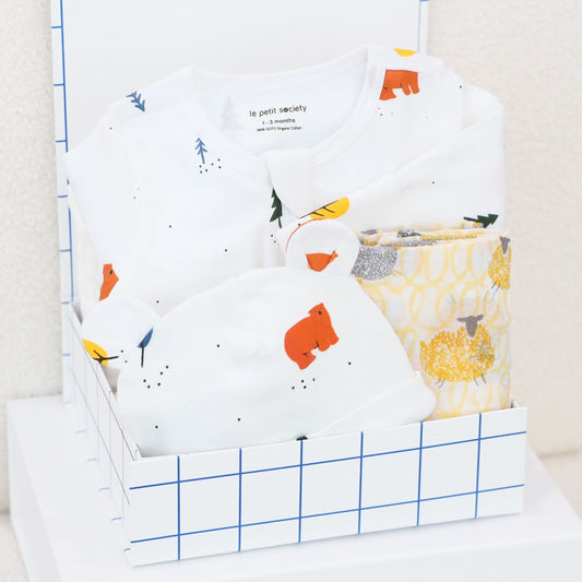 Cuddle and Comfort Set in Snuggle Bear by Le Petit Society