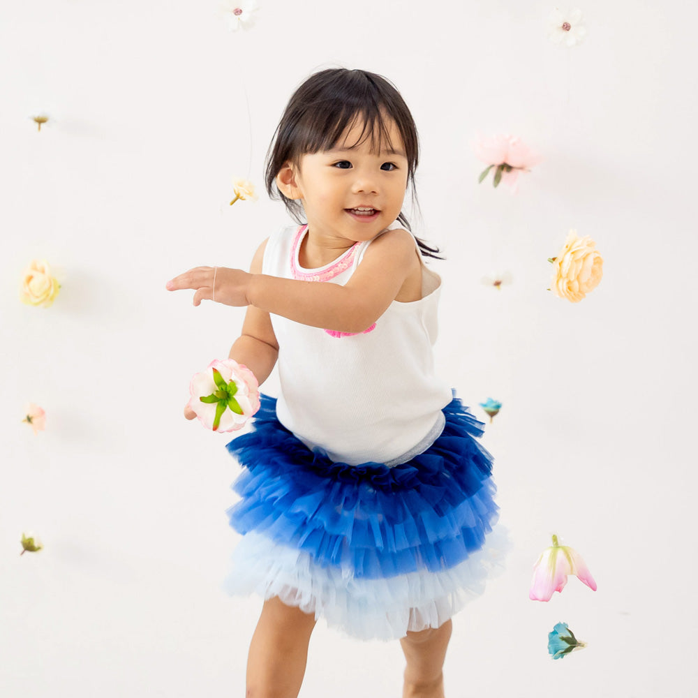 Party Series - Cupcake Tulle Skirt in Blue by Le Petit Society — image 2