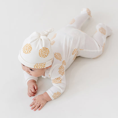 Baby Organic Zip Sleepsuit in Dandelion Print by Le Petit Society — image 10
