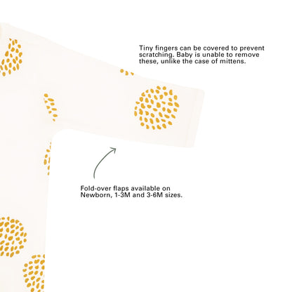 Baby Organic Zip Sleepsuit in Dandelion Print by Le Petit Society — image 6
