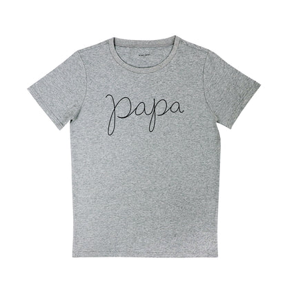 Family Tees - Papa Tee in Dark Grey by Le Petit Society — image 2