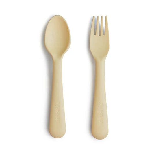 Fork & Spoon in Pale Daffodil by Mushie