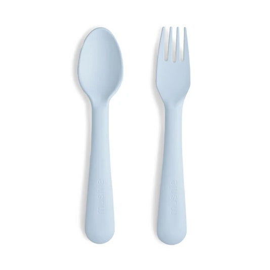 Fork & Spoon in Powder Blue by Mushie