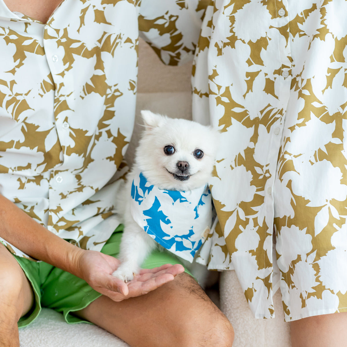Garden Series - Pet Bandana in Blue Floral (Personalisable) by Le Petit Society — image 7