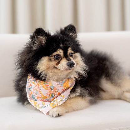Dragon Series - Pet Bandana in Pink Floral (Personalisable) by Le Petit Society — image 6