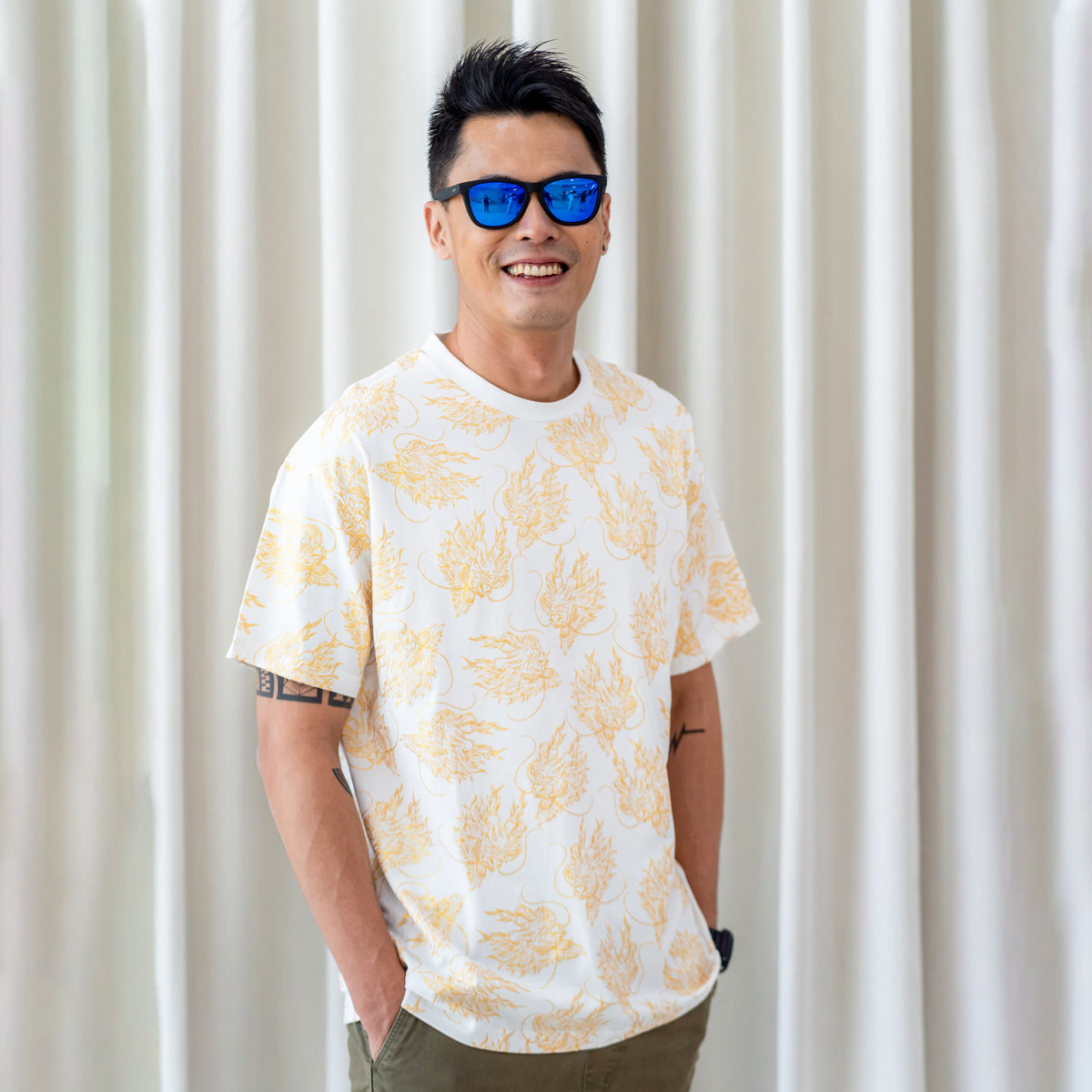 Dragon Series - Adult Tee in Gold by Le Petit Society — image 5
