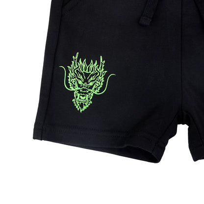 Dragon Streetwear - Kids Shorts in Black by Le Petit Society — image 4