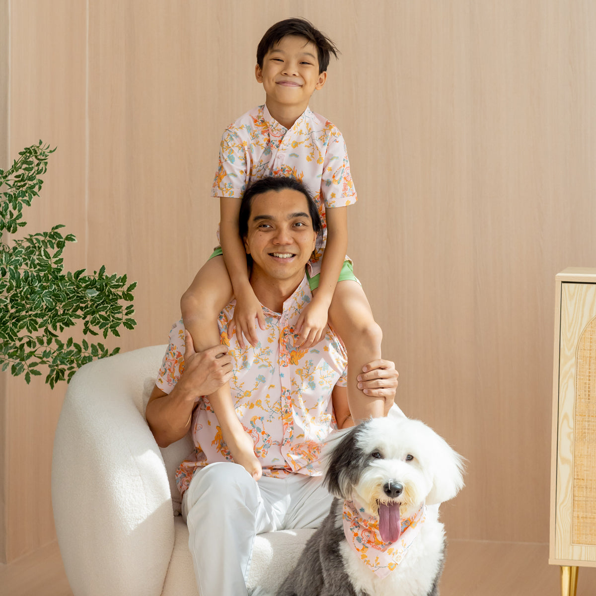 Dragon Series - Men’s Shirt in Pink Floral Print - Classic Fit by Le Petit Society — image 2