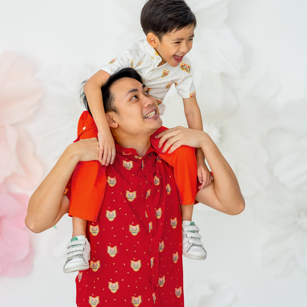 Dragon Series - Men’s Shirt in Red Dragon Print - Classic Fit by Le Petit Society — image 5