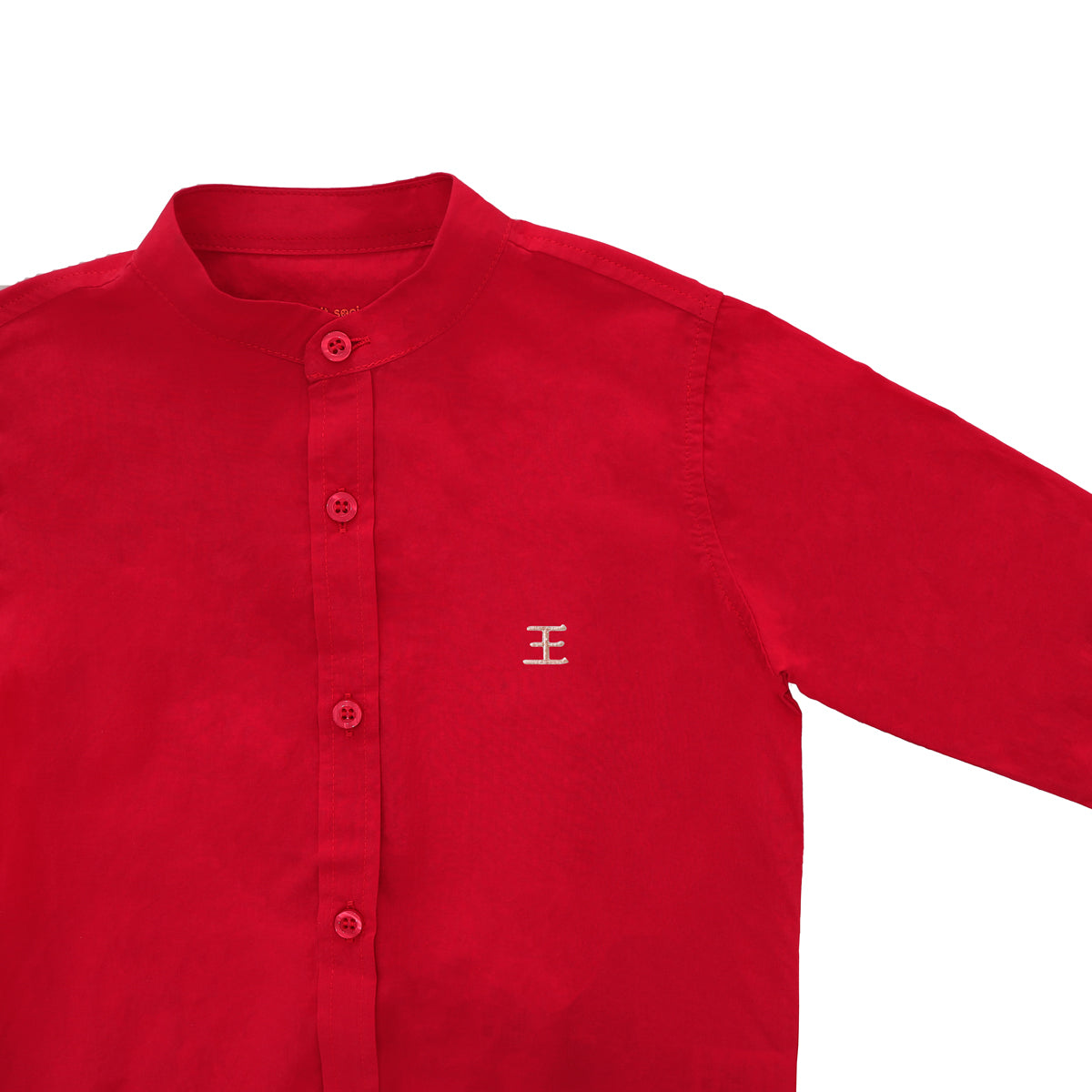 Dragon Series - Boys Long Sleeves Shirt in Red by Le Petit Society — image 3