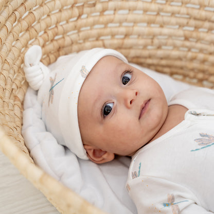 Baby Organic Knotted Hat in Dragonfly Print by Le Petit Society — image 3
