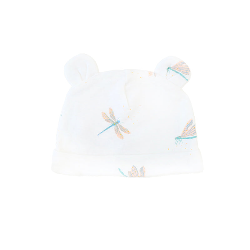 Baby Organic Bear Hat in Dragonfly Print by Le Petit Society — image 4
