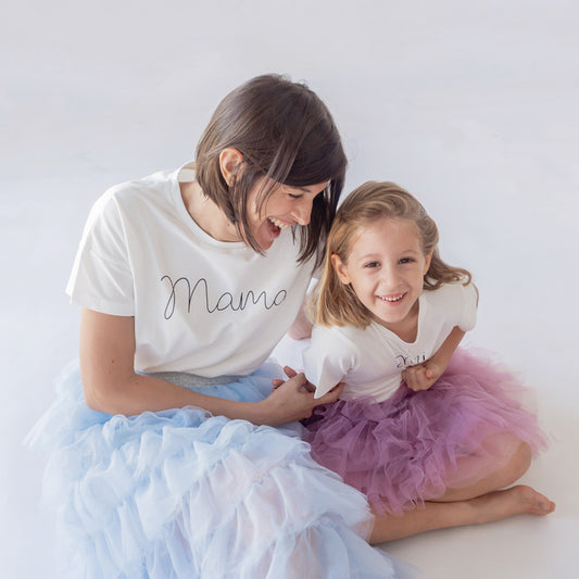 Ladies Maxi Tulle Skirt in Winter Blue by Le Petit Society