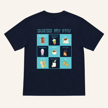 A Singapore Series - Fav Drinks Adult Tee in Navy by Le Petit Society — image 3