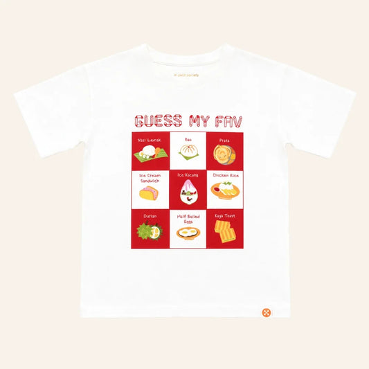 A Singapore Series - Fav Food Kids Tee in White by Le Petit Society — image 2