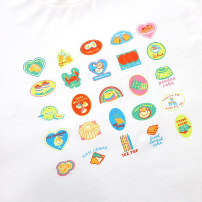 A Singapore Series - Foodie Adult Tee in White by Le Petit Society — image 3