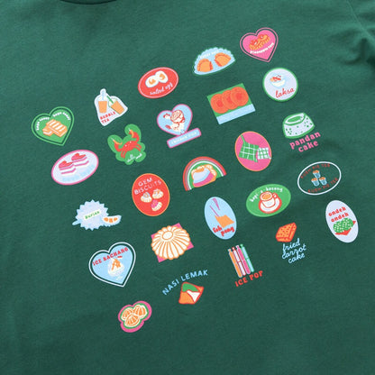 A Singapore Series - Foodie Adult Tee in Green by Le Petit Society — image 3