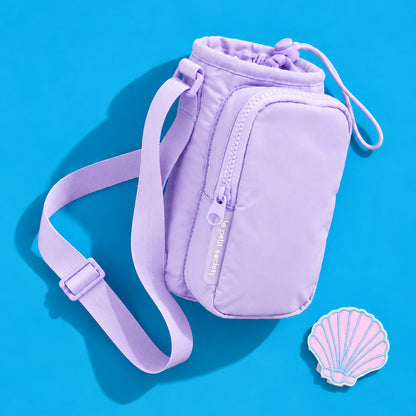 Bottle Sling Bag 1.2L + Free Velcro Patch Bundle - Lavender